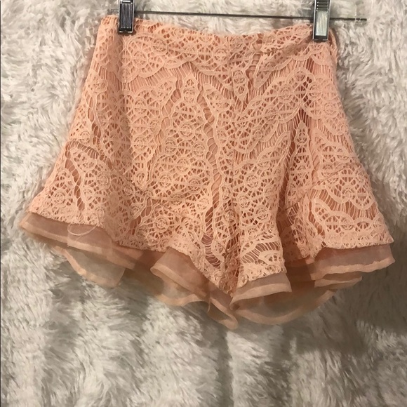 Women’s mesh short set peach color - Picture 5 of 5
